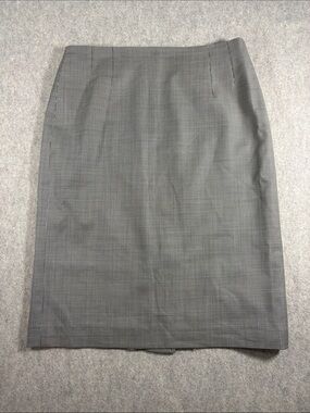 VINTAGE‎ Paul Stuart Italy Super 130s Wool Houndstooth Pencil Skirt EUC size 8